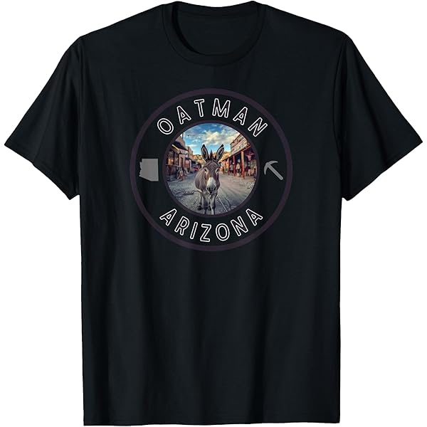Amazon.com: Oatman Arizona AZ Wild West Charm SD589 T-Shirt