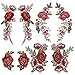 OPount 8 Pieces 4 Set Multifarious Embroidery Lace Flower Applique Sew On Patches DIY Collar Bust Dress Bag Shoes Craft Decor