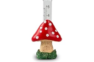 dgudgu Rain Gauge, Rain Gauge Outdoor, Rain Guage, Resin Mushroom Rain Gage is Suitable for Decorating Yard and Outdoor Flower Boxes, Rain Gauge Outdoor Plastic is Explosion-Proof and Non-breakable