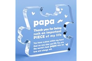 OCCDESIGN Papa Birthday Gifts, Grandpa Gifts for New Grandpa Granddad Promoted to Grandpa from Grandchildren, Birthday Gifts for Grandfather, Unique Gifts for Grandpa Papa Acrylic Plaque Desk Signs