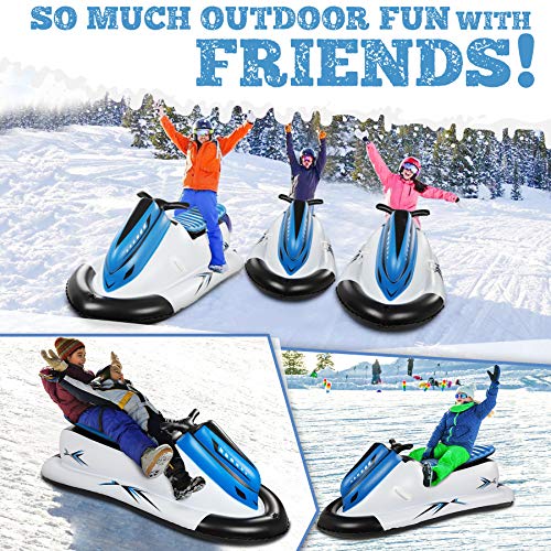 Snow Sled, Giant Snow Tube for Sledding Heavy Duty Inflatable Sled