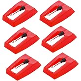 6 Pack Record Player Needle, Diamond Replacement Stylus Needle for Vinyl Record Player ION Jensen Crosley Victrola Sylvania Turntable Phonograph LP
