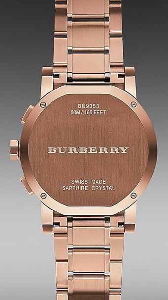 burberry rose gold watch mens
