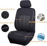 Flying Banner Black Jacquard Car Seat Covers Full Set Airbag Compatible view 2
