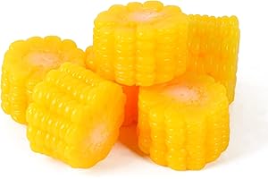 LUEYAO Artificial Corn Block, Fake Corn PVC Slices Artificial Vegetable Model Home House Kitchen Party Decoration Photography Props 6pcs