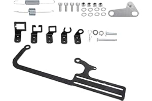 ROYALAIR EZ-EFI 304147 Throttle Cable Mount Kits For 4150 Carburetor Throttle Cable Mount Bracket Steel Black Adjustable for Automatic Transmission TV Cables for GM 700R4 Transfer (304147)