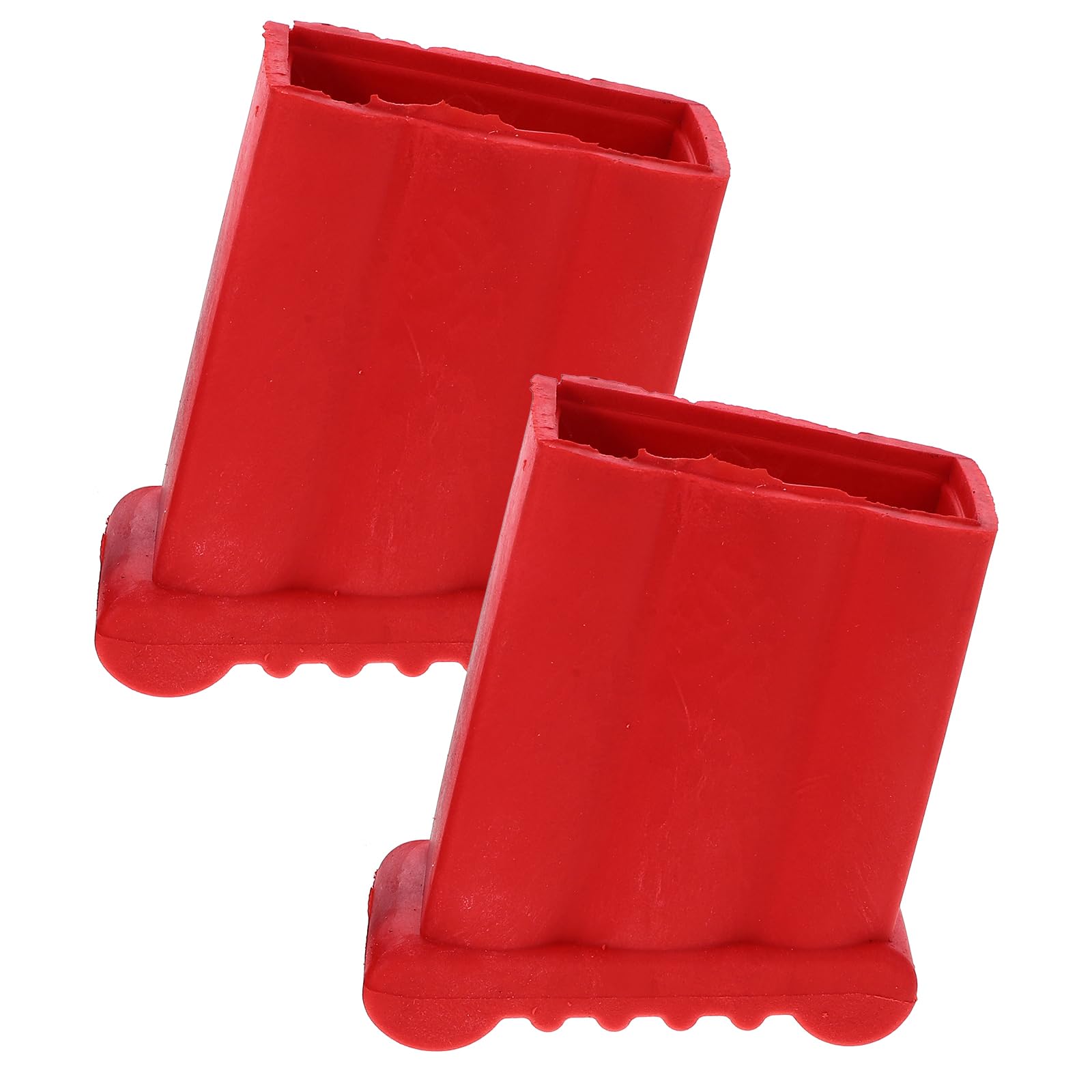 BESPORTBLE 2pcs Ladder Non Slip Feet Red Rubber Replacement Step Ladder Feet Foot Mat Foot Pads Cover for Extension Ladder Parts Accessories