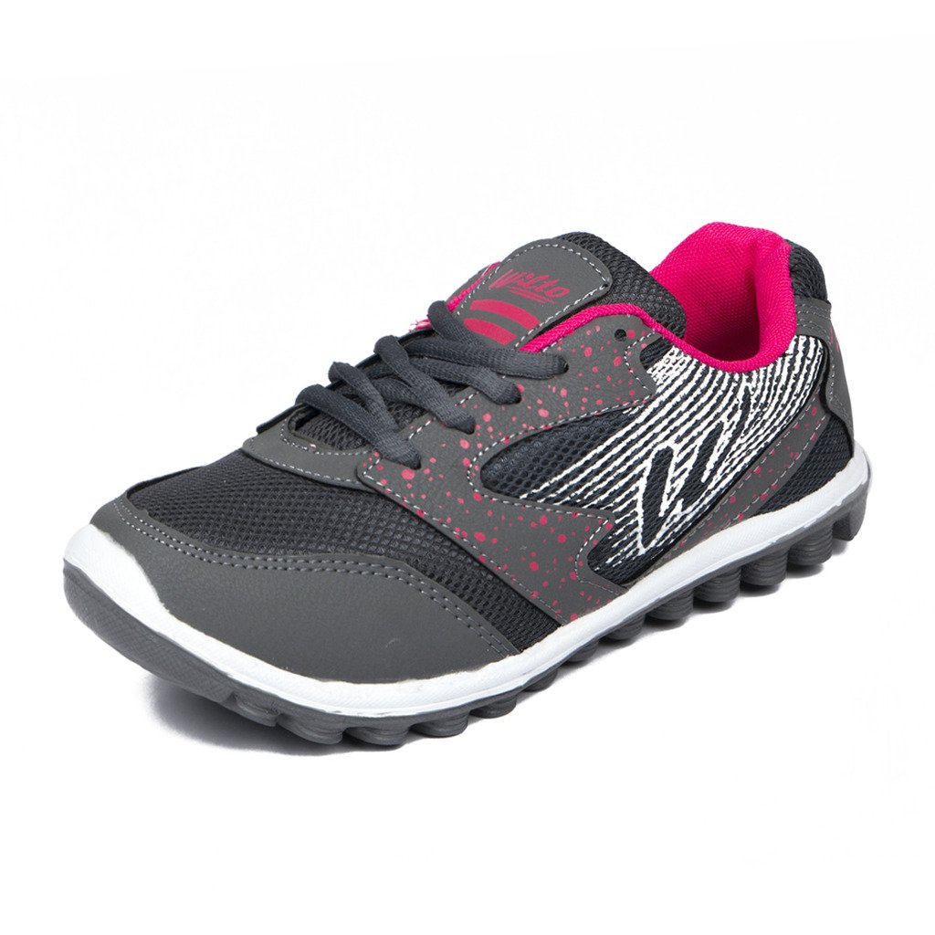 asian shoes riya 21 dark grey pink women sports shoes