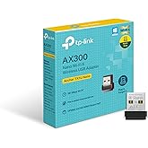 TP-Link AX300 Wi-Fi 6 USB Adapter for PC (Archer TX1U Nano) – Ultra-Compact, Plug-and-Play, MU-MIMO & OFDMA Support, Pre-Load
