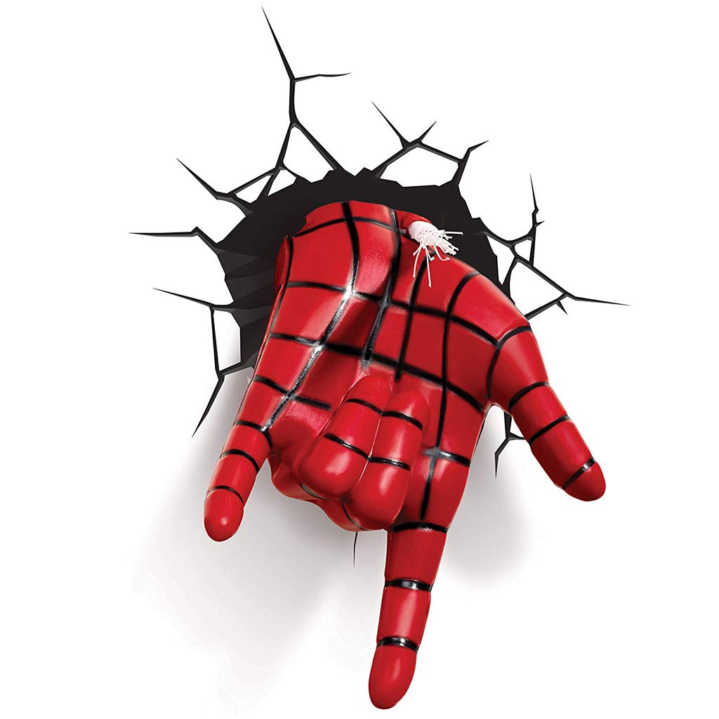 Wall lamp 3D Light Plastic Marvel Spiderman Hand 1'S