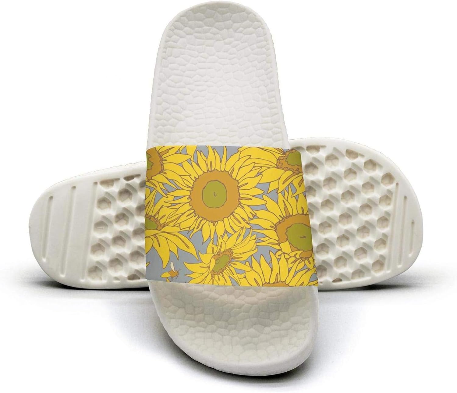 custom sunflower nike slides