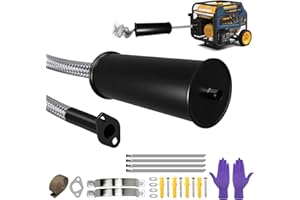 JINDOUZI Generator Exhaust Extension Silencer Kit, Generator Muffler Generator Exhaust Hose - Reduce Noise by 40%