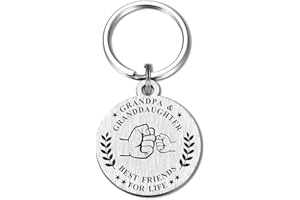BAZLJY Fathers Day Grandpa Gifts - Keychain for Grandfather - Grandpa Birthday Gifts - Father's Day Gifts for Grandpa