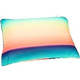 FABSKIY Squishy Neck Microbead Throw Pillow with Removable Cover, 16 and 12Inches Soft Travel Body Bed Pillow Bead Pillow for Kids Adult Chair Sleeping Car Seat (Spectrum)