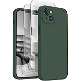 FireNova Designed for iPhone 14 Case, Silicone Upgraded [Camera Protection] Phone Case with [2 Screen Protectors], Soft Anti-Scratch Microfiber Lining Inside, 6.1 inch, Alpine Green