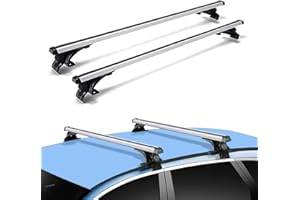 TEQHOME Universal Roof Rack Adjustable 48" Cross Bars, Upgraded Aluminum Alloy Car Roof Rack Carrier Holders Brackets, for Ski Luggage Rack Kayak Bike Canoe Snowboard Cargo Basket,165LB/75KG Capacity
