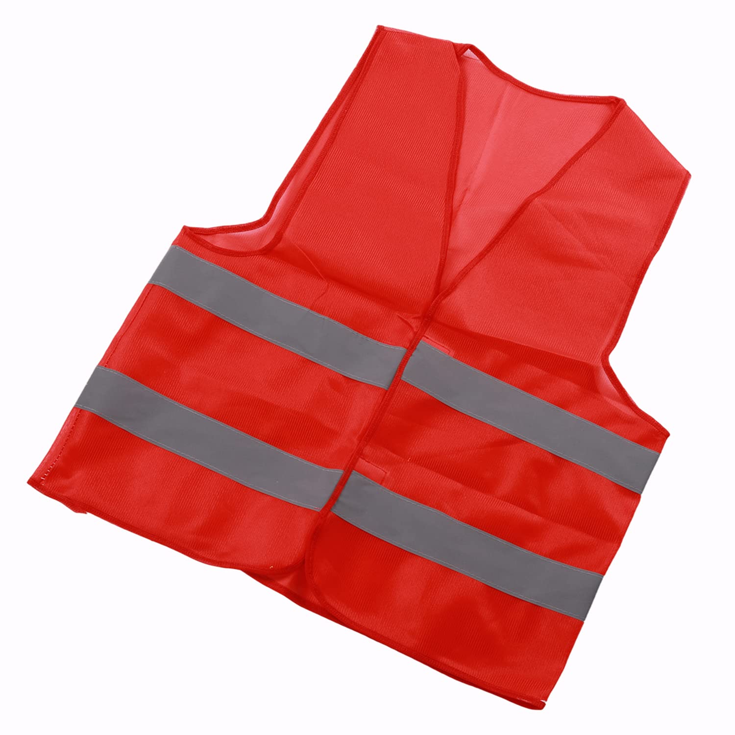 Othmro Safety Vest High Visibility Big Red 85G warp Knitted Fabric Safety Vests for Men and Women 1pcs