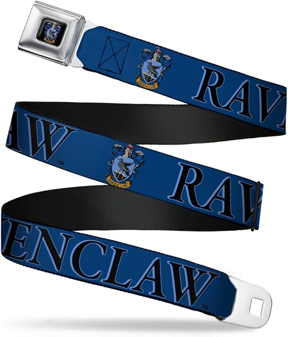 Amazon Co Jp バックルダウンシートベルトベルト ハリーポッターravenclaw クレスト ブルー ブラック 幅1 0インチ 長さ 36インチ 服 ファッション小物