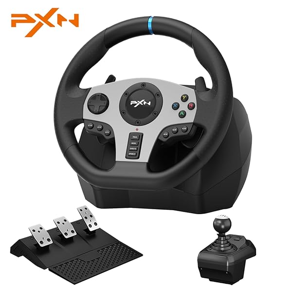 PXN GAMING RACING WHEEL V9 STEERING WHEEL 270/900°...