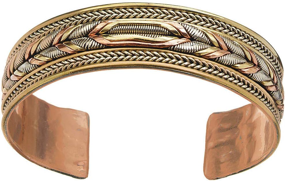 Cuff Style Healing Braid Bracelet Handmade in Nepal - Balance Natural Energy