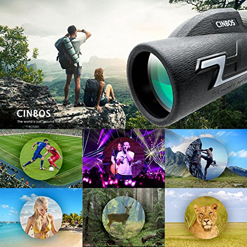 image for 16x50 Monocular Telescope, Cinbos High Powered Monocular Scope with Ph