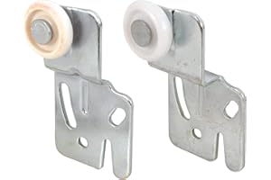 Sliding Closet Door Roller Kit, 7/8 in. Wheel Diameter, Convex (Round) Edge Plastic, Stamped Steel Construction, Fits Acme & 