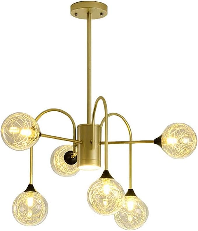 NBVCX Hauptdekoration 8 Licht Kronleuchter Zweig Kreativität Glaskugel