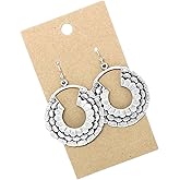 Antique Silver Floral Hoop on Sterling Silver Earrings Boho Women Handmade Sundance Dreams Designs