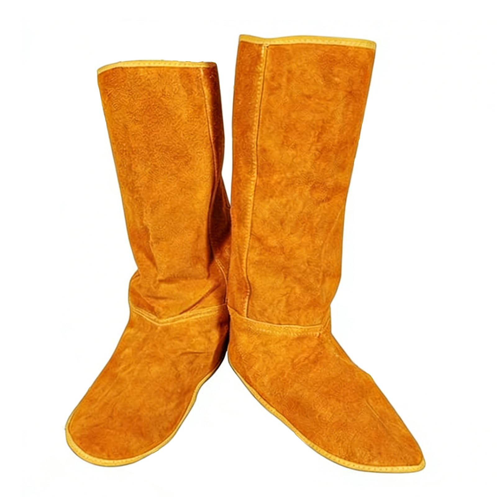 Uadme Leather Welding Spats for Boots, Heat and Abrasion Resistant Shoes Protectors Cover, Welding Gaiters for Welder Flame Resistant Foot Safety Protection, 1 Pair