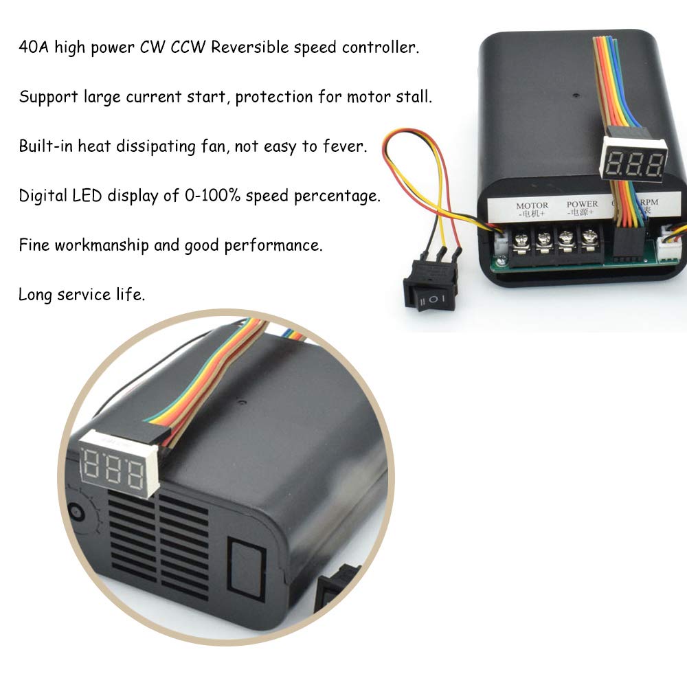 Mua 1Pcs PWM DC Brush Motor Speed Controller DC 10-55V 60A CW CCW ...