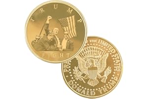 Proud Patriots - 47th President Fighting for America Gold Coin | Perfect Political Gift for U.S Supporters and Patriotic Americans | The #1 Trump Gifts, Trump 2025