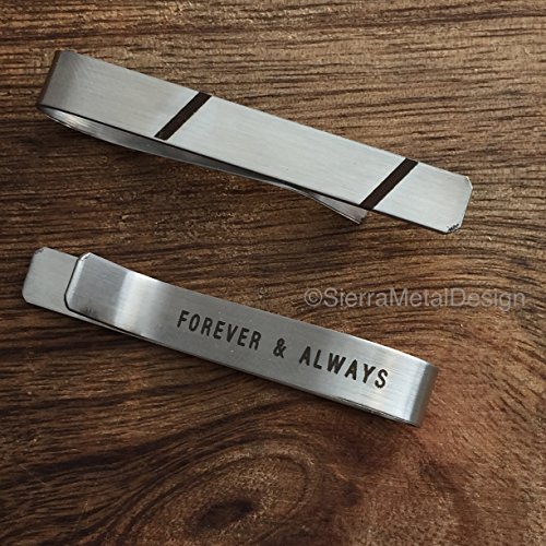 Forever and always gift tie clip wedding tie bar annive…