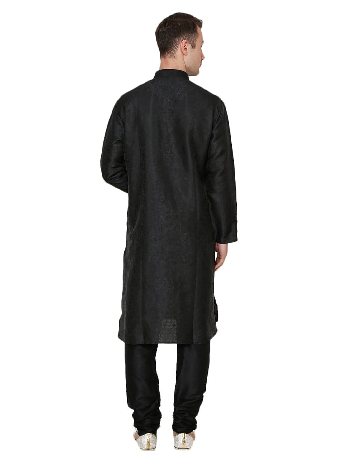 royal kurta men's jacquard silk floral kurta pyjama