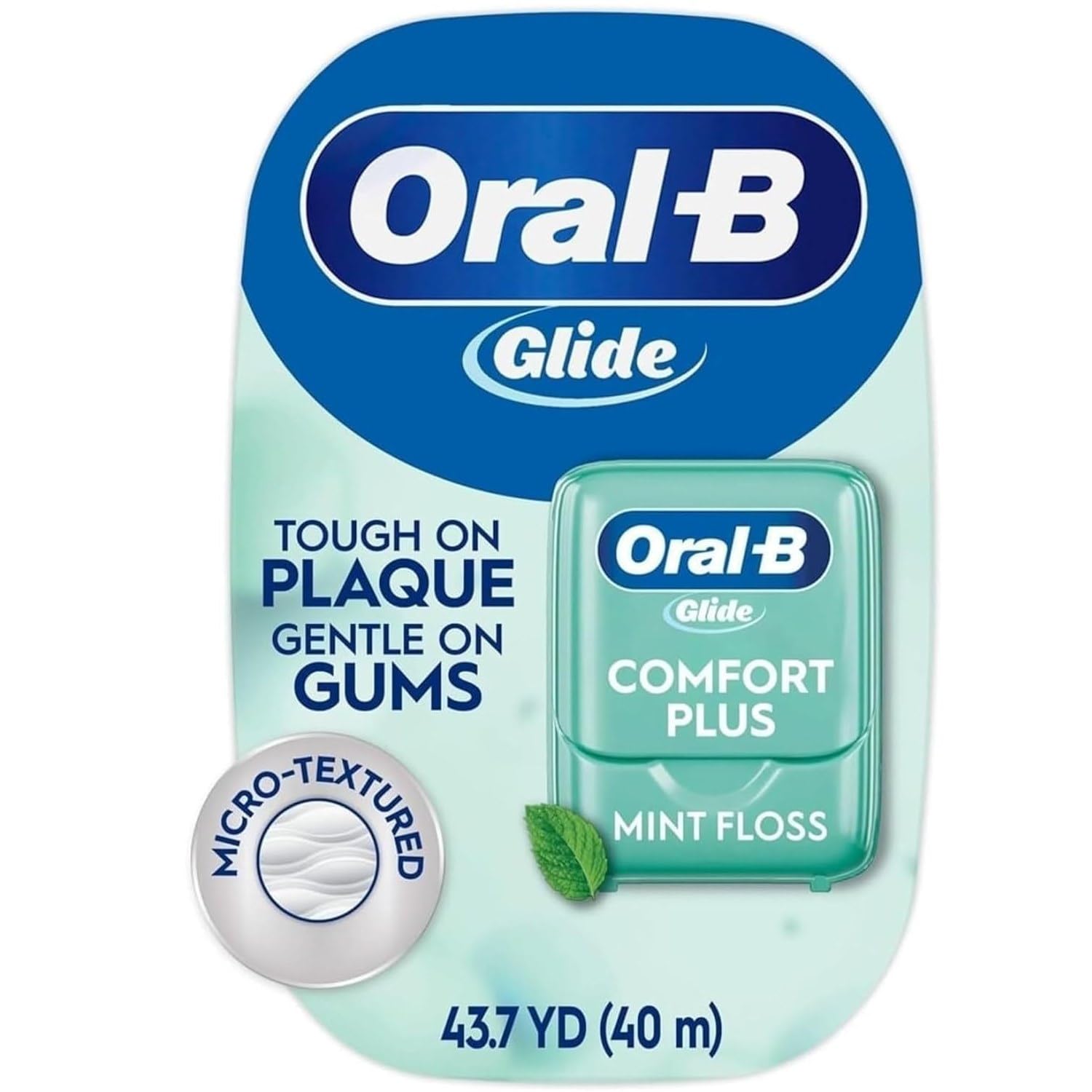 Oral-B Glide Pro-Health Comfort Plus Dental Floss, Mint, 43.7-Yard Dispenser, (Pack of 6)