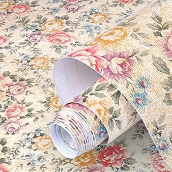 Amazon Com Yazi Floral Contact Paper Shelf Liner Self Adhesive