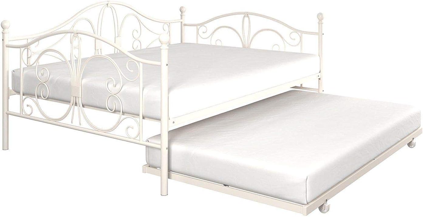Amazon Com Moon Daughter Butterfly Metal Ivory Color Daybed Frame