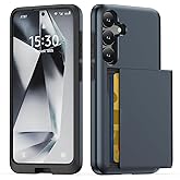 ZUSLAB Card Holder Slot Case Compatible with Samsung Galaxy S25 6.2 Inches 2025, Phone Wallet Case for Galaxy S25, Shockproof Rubber & PC Bumper Dual Cover for Women Men Teens, Dark Blue
