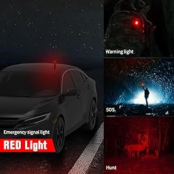 NICRON B75T LED Tactical Flashlight with Red White