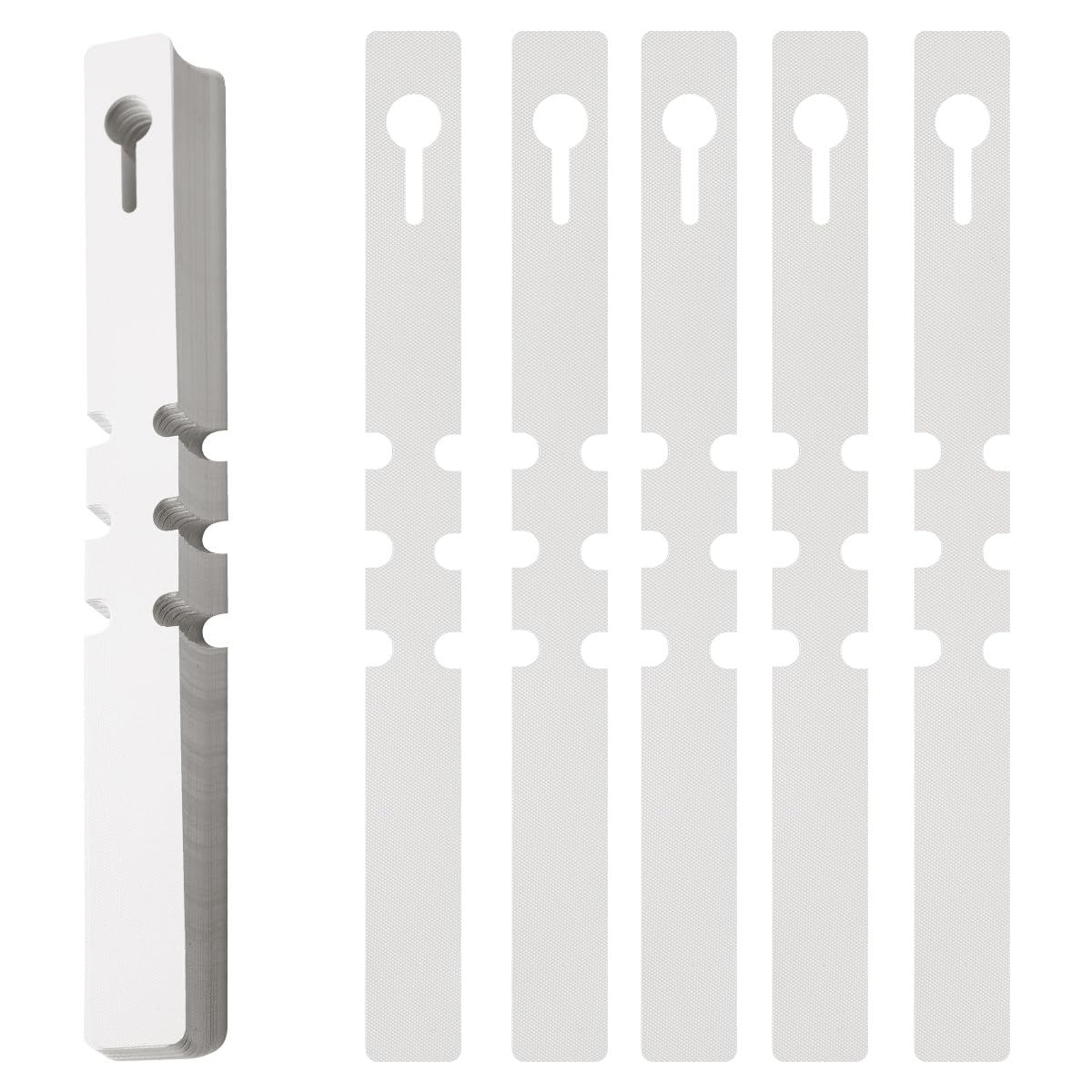 GLADFRESIT 100Pcs Plant Hanging Labels, Adjustable Waterproof Permanent Plastic Tags for Tree and Flower Name Recorded Labels for Indoor Potted Plants, Botanical Gardens and Florists(White)