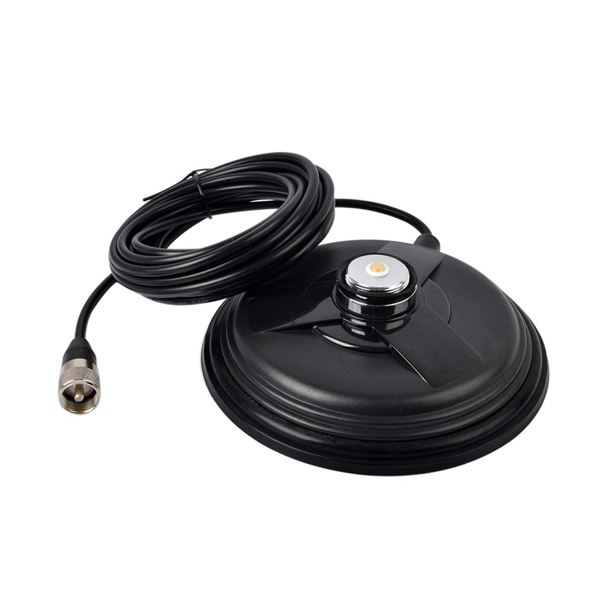HYS NMO Antenna Magnet Mount 6.1 Inch Rubber Boot Aerial Magnetic Base 16.4ft/5m RG58 Coaxial Cable PL-259 For Car Truck CB Radio Amateur Radio Mobile Transceiver Ham Radio Antenna
