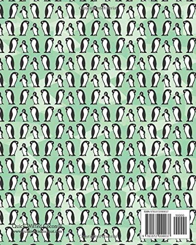 Penguins Notebook - Ruled Pages - 8x10 - Premium (Spring Green) - Image 3