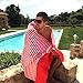 Microfiber Beach Towel for Travel - Oversized XL 70 x 35 Inch - Quick Dry, Sand Free, Extra Large, Lightweight with Zipper Bag - Compact, Perfect for Travel Towel and Beach Blanket (Red Coral)…