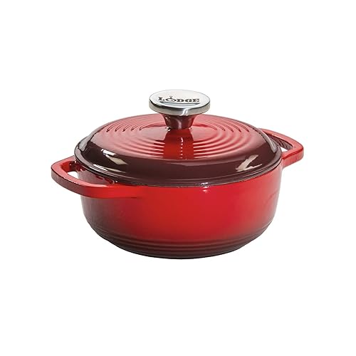 Lodge Quart Enameled Cast Iron Dutch Oven with Lid – Dual