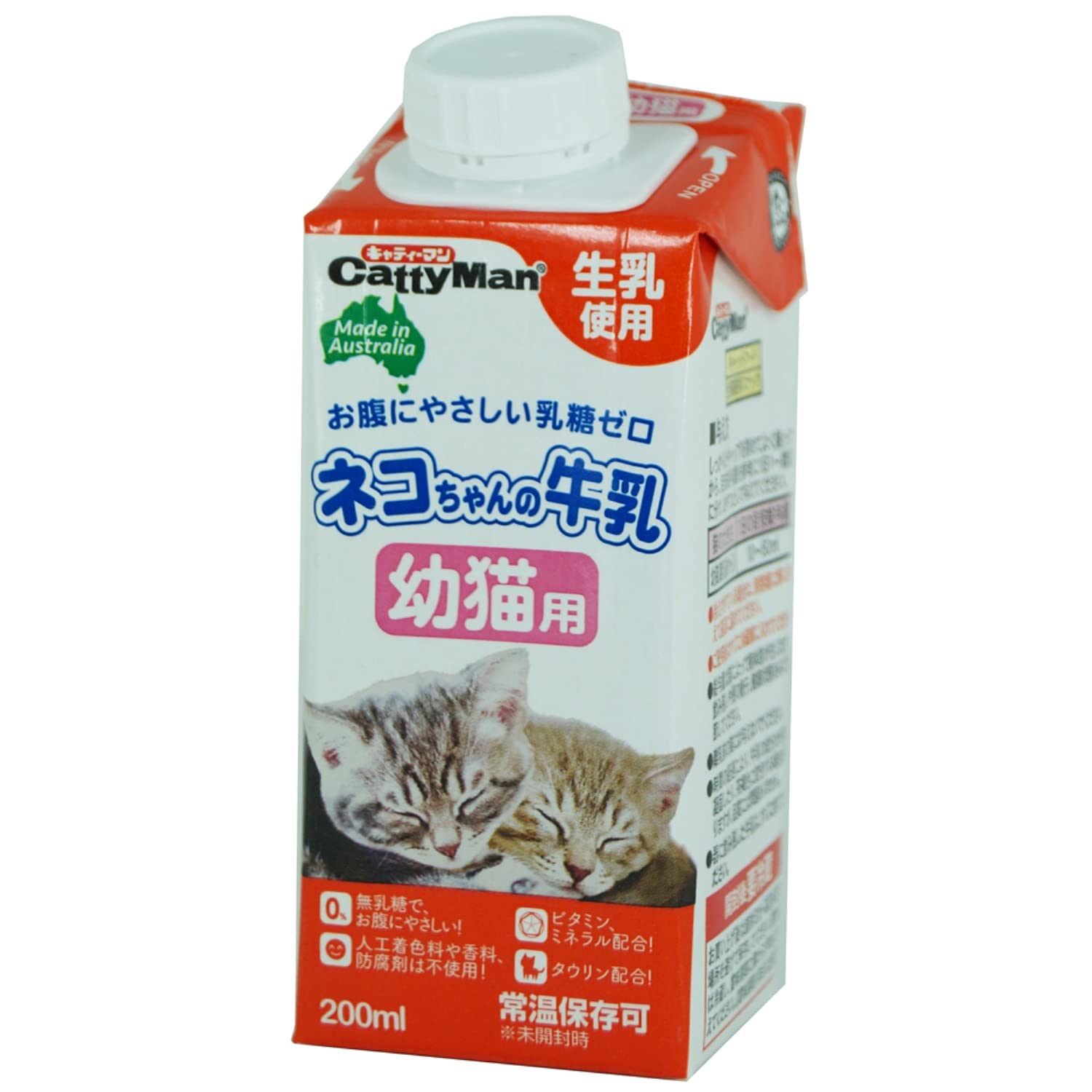キャティーマン (CattyMan) ネコちゃんの牛乳 幼猫用 200ｍｌ×24本セット商品画像