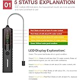 Brake Fluid Tester, Auto Brake Diagnostic Testing Tool, Hydraulic Fluid/Liquid/Oil Moisture Analyzer with 9 LED Indicators fo