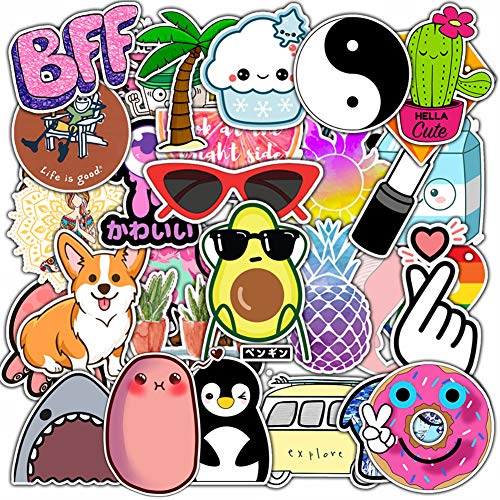 image for Feeke Cute Stickers Pack 50 Pcs Lovable Aesthetic Stickers Vinyl Decal