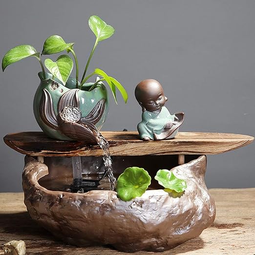 Zzkjxhj Fuente De Agua Para Interiores Humidificador Creativo Sala