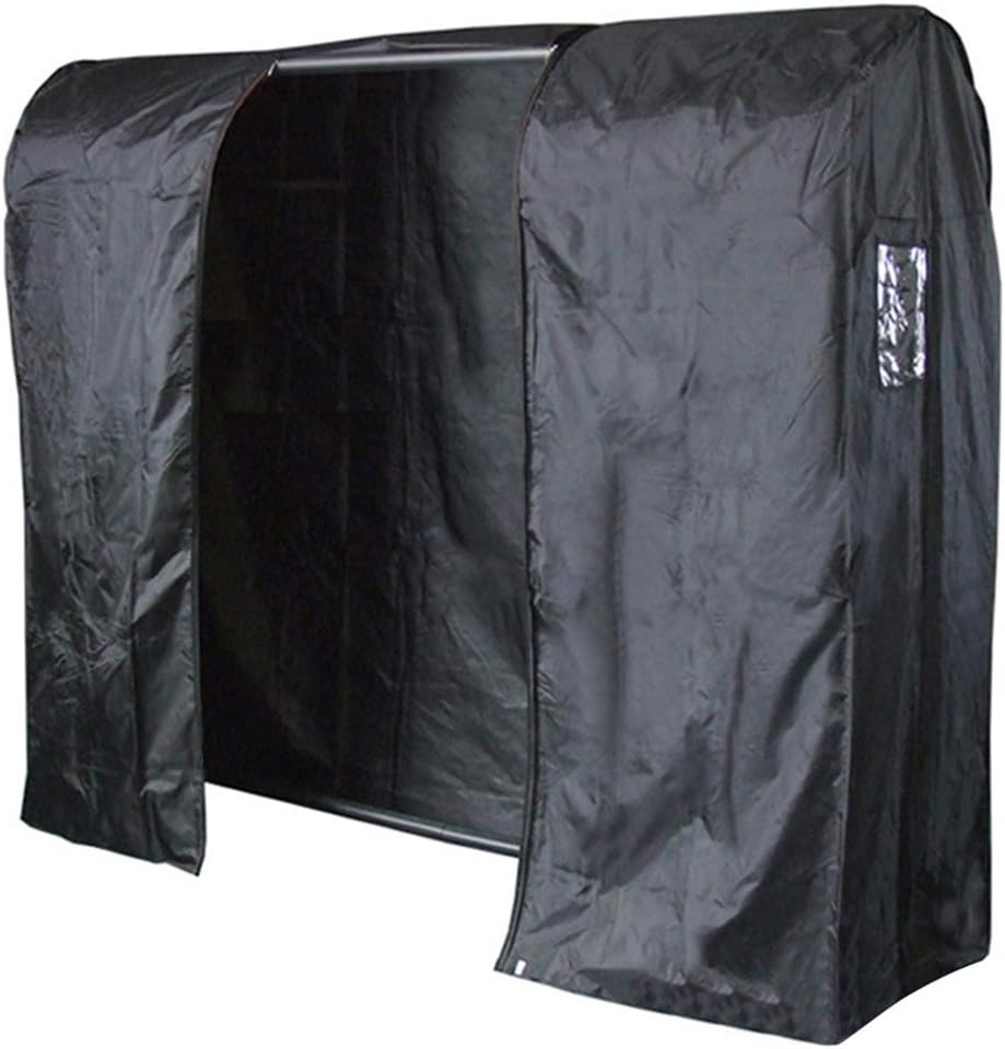 Hangerworld 6 ft Single Waterproof Nylon Garment Rail Cover Double Zip for Easy Access Black - Image 3