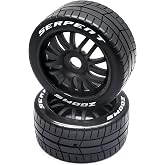 Serpent High Performance Racing Tires, 44/100mm RC Tires | Mounted on 2.9" 17mm Hex Wheels (Set of 2), Wheel/tyre set fr L+R 426 Outlaw (SER304018)