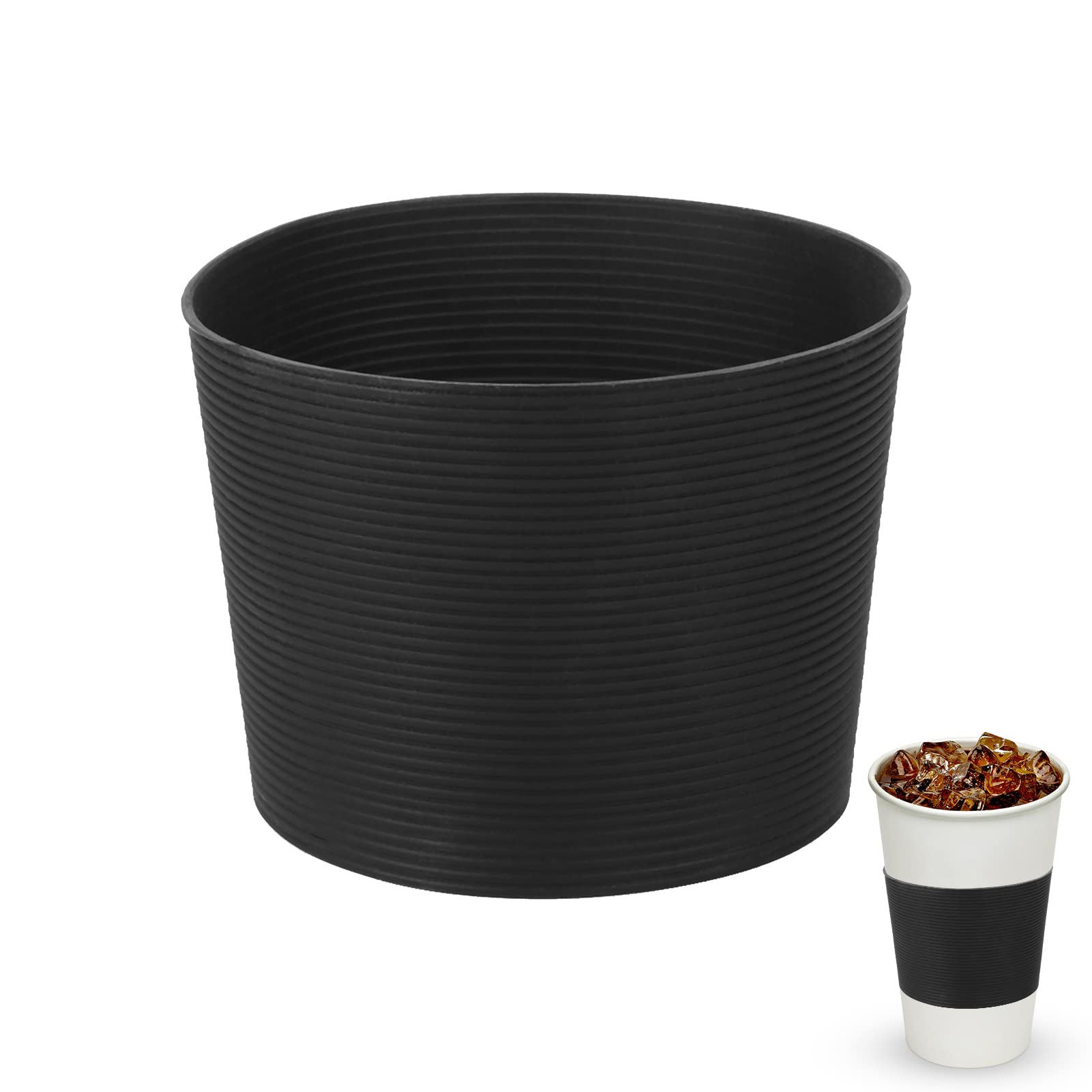 10Pcs Silicone Cup Sleeve,Coffee Cup Sleeve,Nonslip Mug Cup Sleeve for Coffee,Reusable Heat Resistant Mug Covers Insulated Protector